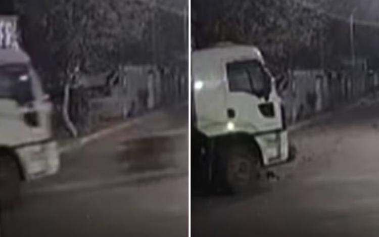 Adolescente morre após bater moto de frente contra caminhão; vídeo