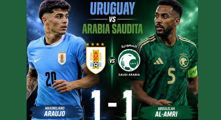 Mundial 2026: Arabia Saudita logra un empate heroico 1-1 ante Uruguay en su debut