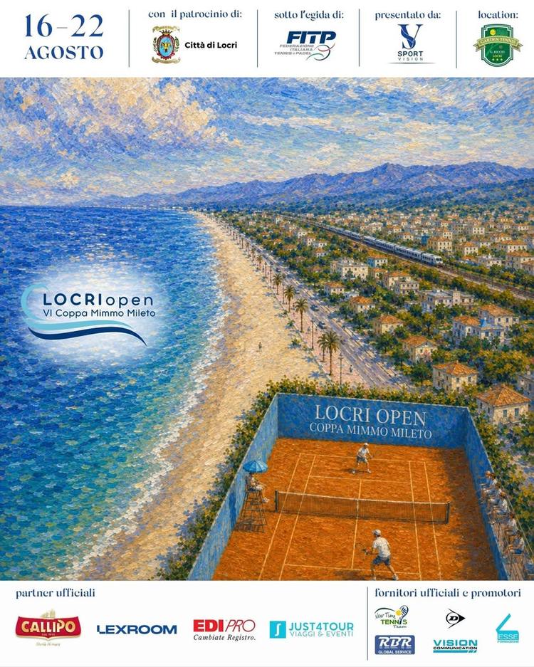 ✨🎾Locri. Un altro evento di sport si aggiunge alla nostra estate locrese. 🎾🌊 LOCRI OPEN – VI COPPA MIMMO MILETO Tra i...
