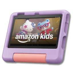 Amazon Fire 7 Kids tablet on white background