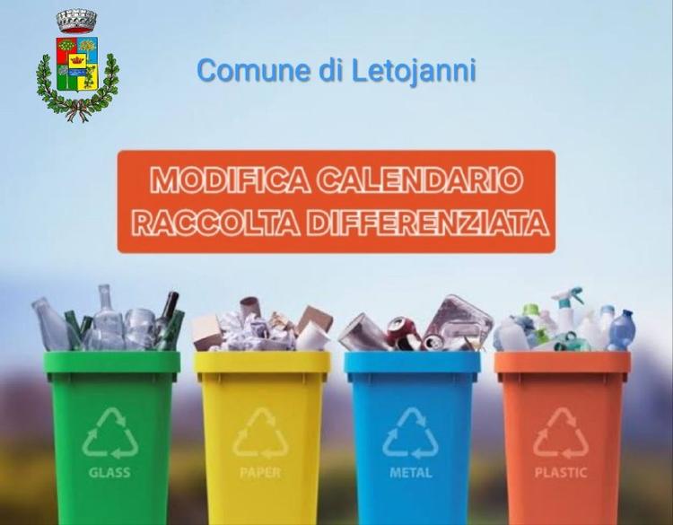 ⚠️ - 𝗠𝗢𝗗𝗜𝗙𝗜𝗖𝗔 𝗥𝗔𝗖𝗖𝗢𝗟𝗧𝗔 𝗥𝗜𝗙𝗜𝗨𝗧𝗜 In occasione della Festa della Repubblica, il calendario della rac...