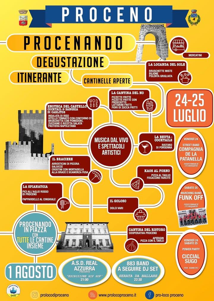 🍷☀️ Torna PROCENANDO 2026! ☀️🍷 📅 Dal 24 e 25 luglio e 1° agosto 2026 torna a Proceno PROCENANDO, la storica degustazi...