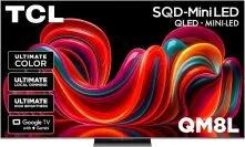the 85-inch tcl qm8l sqd-mini-led qled 4k tv