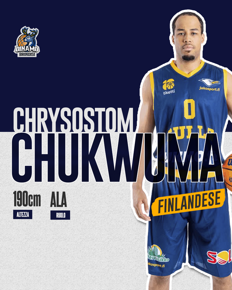Basket B2/M, Dinamo Brindisi: ingaggiata l’ala Chrysostom Chukwuma