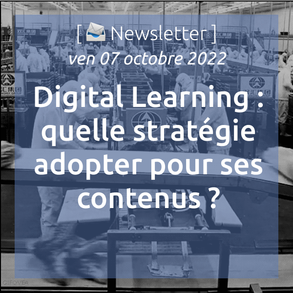Newsletter du 06/10/22 : Digital Learning : quelle stratégie adopter pour ses contenus ?
