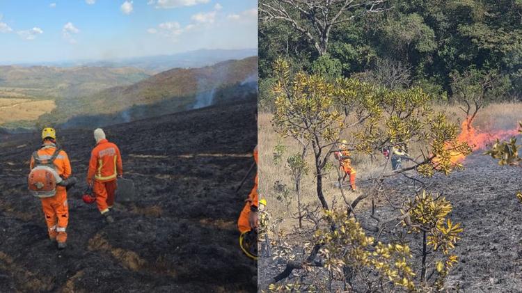 Incêndio atinge Parque Nacional da Serra do Gandarela, na Grande BH