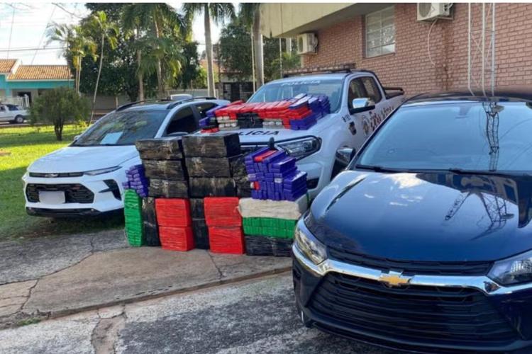 Quadrilha é presa ao transportar cerca de meia tonelada de maconha em Teodoro Sampaio