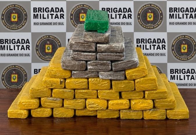 Brigada Militar apreende mais de 30 quilos de maconha em Nova Prata