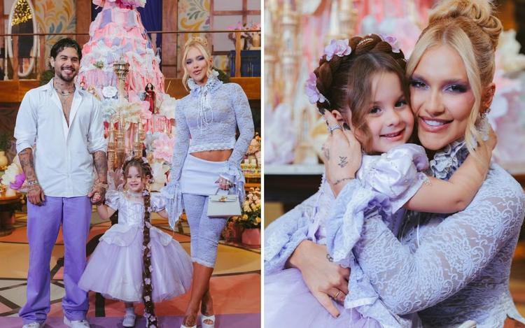 Virginia e Zé Felipe comemoram aniversário de Maria Flor&nbsp;em Goiânia