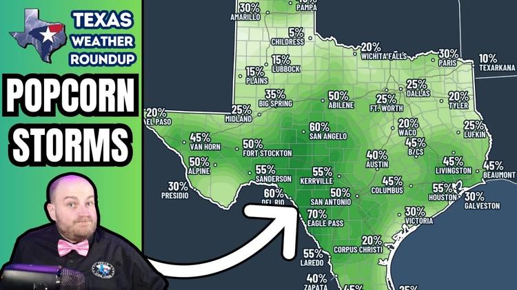 Texas Tropical Downpours Continue Before Summer Heat Builds Next Week