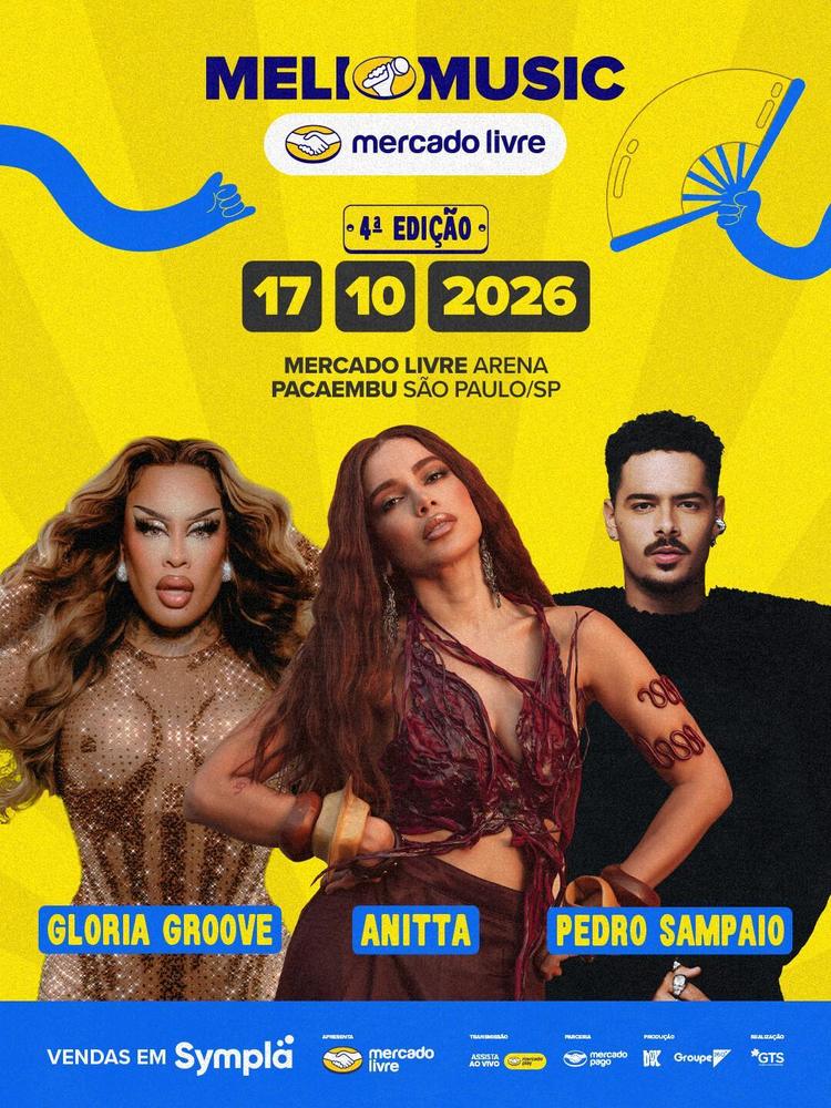Anitta estreia no Meli Music na 4ª edição do festival; primeiros nomes do line-up incluem ainda Pedro Sampaio e Gloria Groove