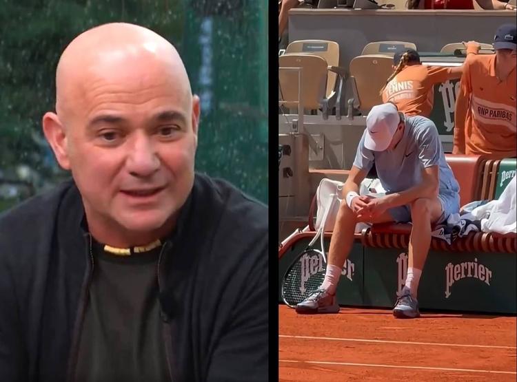 Sinner, affondo di Agassi: "Se duri 1 ora e 45 ci sono errori evidenti"
