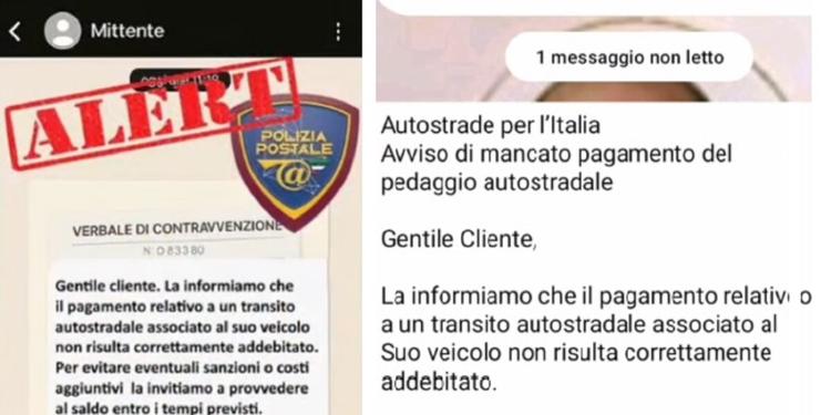 Finto messaggio sul mancato pagamento del pedaggio in autostrada: "E' una truffa"