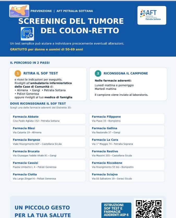 🏥Screening del Tumore del Colon-retto
