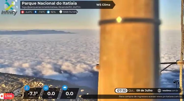 VÍDEO: Com -7,7°C, Parque Nacional do Itatiaia registra menor temperatura do ano na reserva