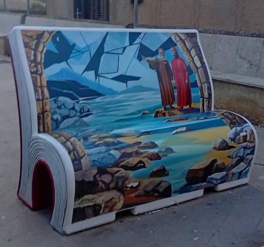 📚🎨 PANCHINE LETTERARIE 📚🎨 Sono state ultimate le quattro panchine letterarie dedicate a Dante Alighieri, Galileo Gal...