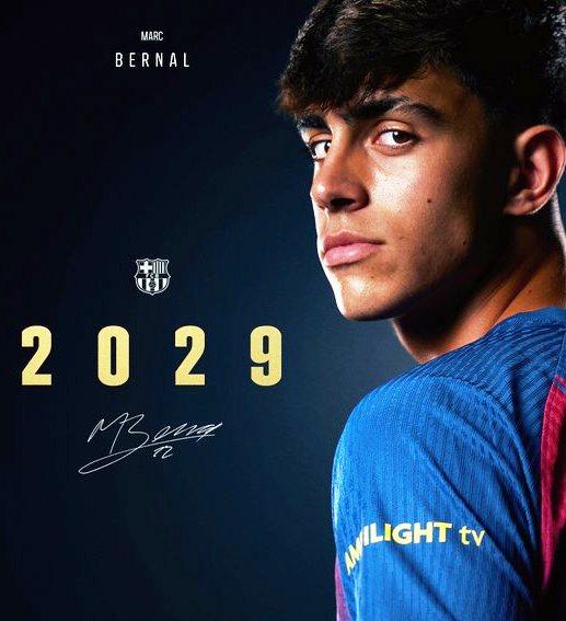El Barça hace oficial la renovación de MARC BERNAL hasta 2029