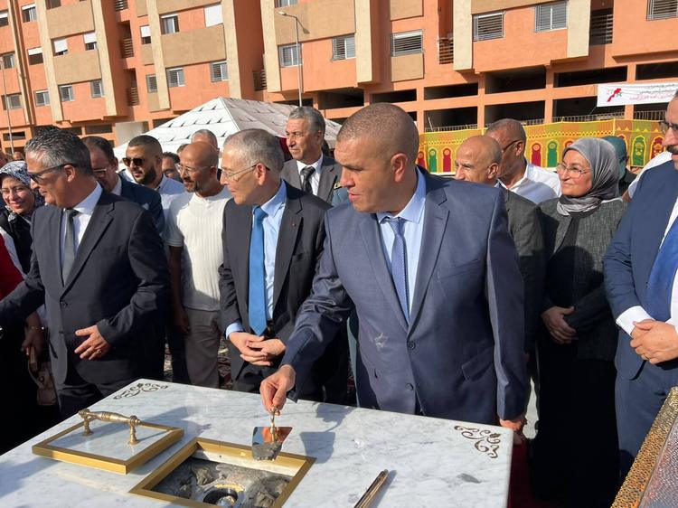 والي جهة مراكش آسفي يعطي انطلاقة إنجاز الثانوية التأهيلية التكافؤ بالمحاميد الجنوبي