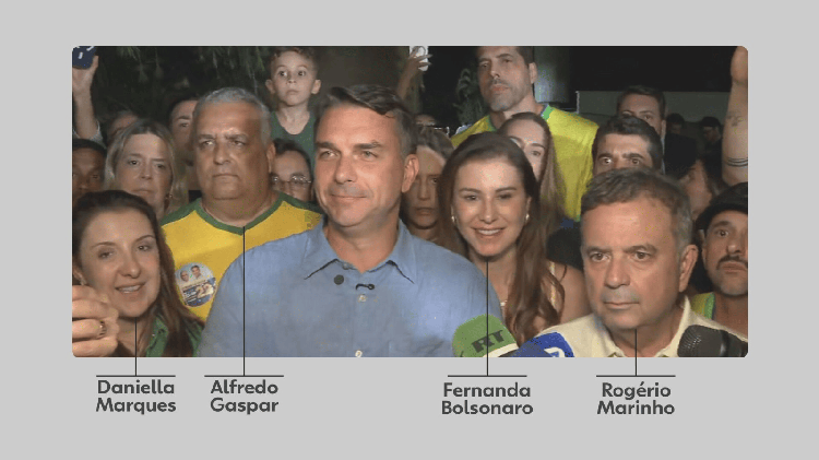 Flávio x Lula no 2º turno: quem cercou os candidatos em discurso após a apuração?