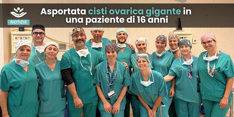 Intervento eccezionale al Bambino Gesù: cisti ovarica gigante di 7 chili asportata a una ragazza di 16 anni
