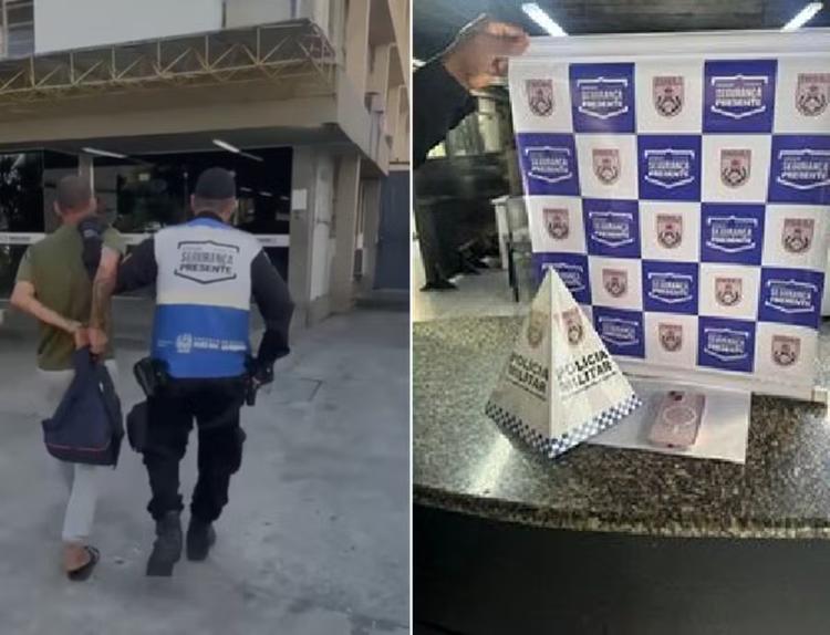 Homem é preso minutos após roubar celular de mulher no Centro de Campos