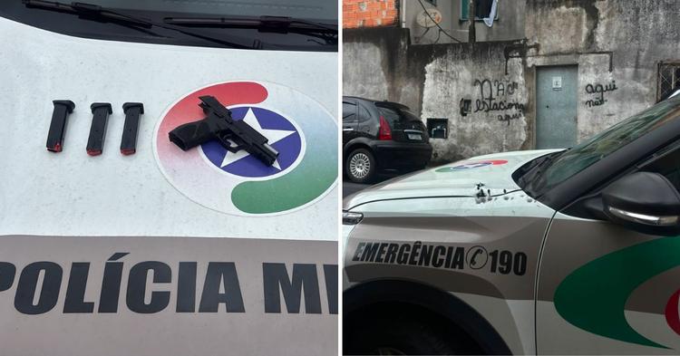 Homem dispara mais de 30 tiros contra policiais e se rende após duas horas em Itajaí