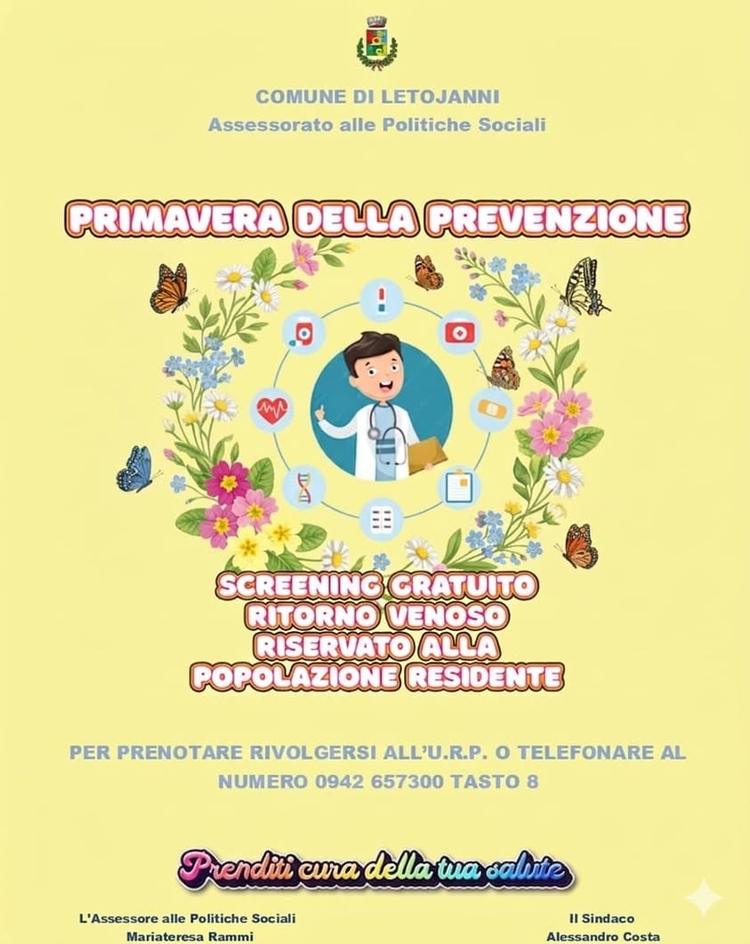 📌PRIMAVERA DELLA PREVENZIONE - SCREENING GRATUITI 🩺Ritorna l'appuntamento con "La primavera della prevenzione". L'Ammi...