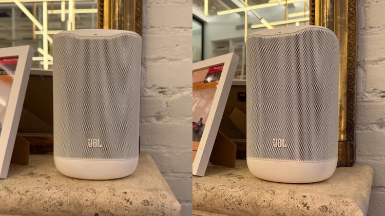Two views of the JBL Cove P1 speaker