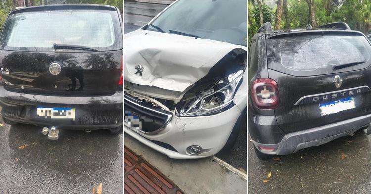 Acidente entre três veículos causa bloqueio parcial de via em Balneário Camboriú&nbsp;