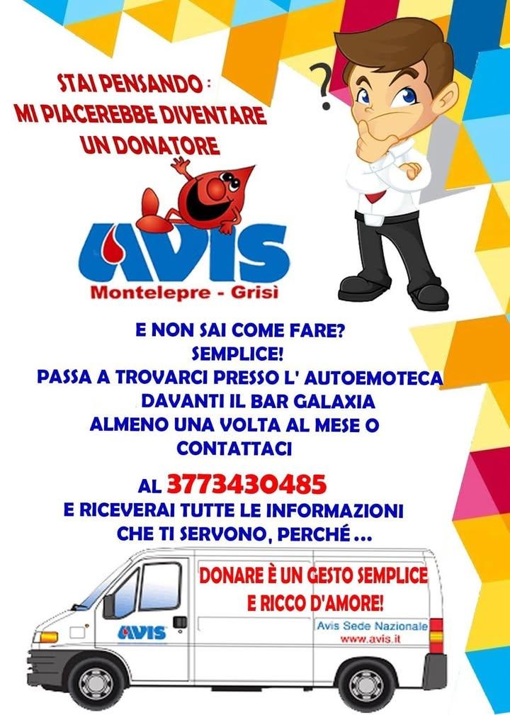 Prossima donazione 26 ottobre a partire dalle ore 7:30. Invia un messaggio  al numero 3773430485!