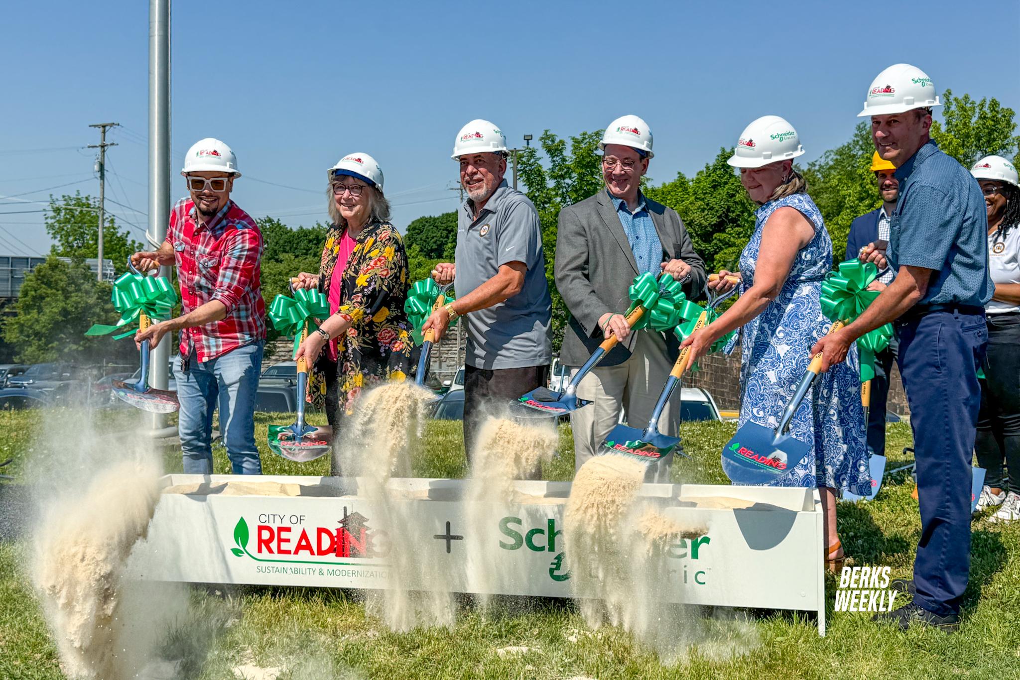 Reading breaks ground on solar energy project at Public Works campus