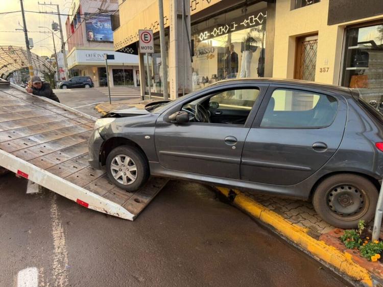 Acidente de trânsito no centro da cidade de Panambi