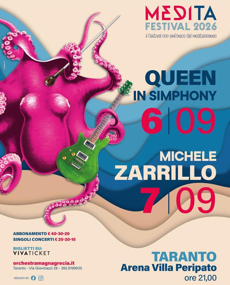 MediTa Festival, Taranto accende l’Arena con Zarrillo e il rock dei Queen