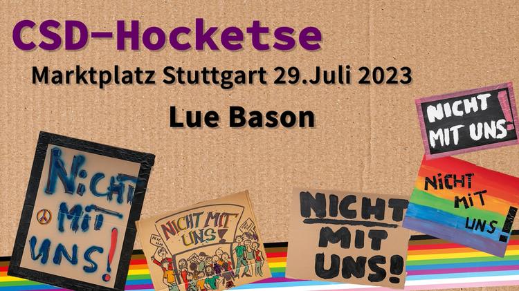 Stuttgart PRIDE 2023 • Hocketse: "Lue Bason"