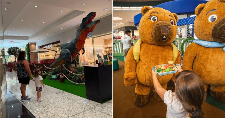 Balneário Shopping reúne atrações para as férias escolares com dinossauros, personagens e cinema