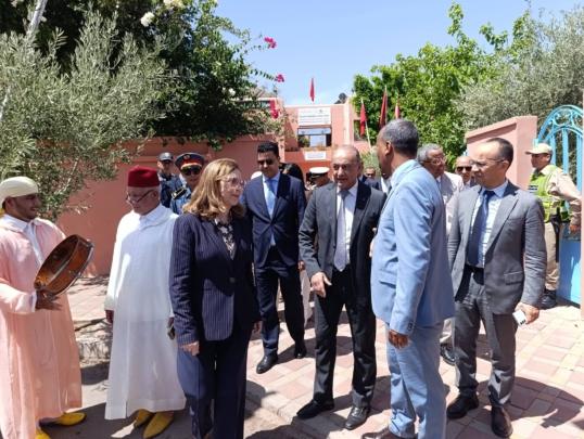 قلعة السراغنة : وزيرة التضامن والإدماج الإجتماعي والأسرة تحل بالإقليم لتعزيز خدمات الرعاية الإجتماعية ودعم الفئات الهشة&nbsp;