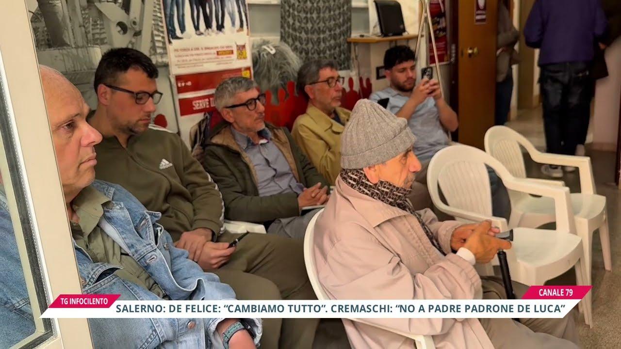 Elezioni Salerno, De Felice: «cambiamo tutto». Cremaschi: «basta padre padrone De Luca»