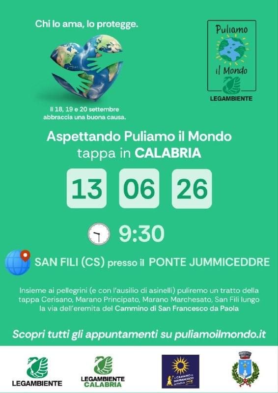 13 giugno 2026 – Aspettando Puliamo il Mondo - Sabato 13 giugno appuntamento sulla Via dell’Eremita, tappa del Cammino d...