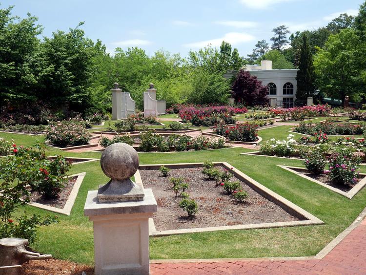 Flower beds of Birmingham Botanical Gardens