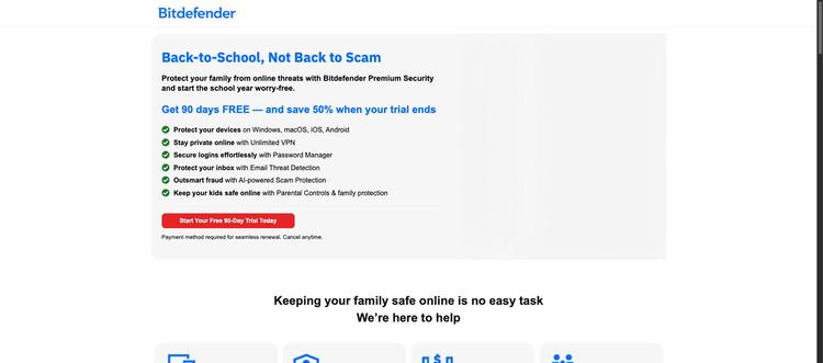 أحصل على 2026 Bitdefender Premium Security Family  لمدة ثلاثة أشهر مجاناً