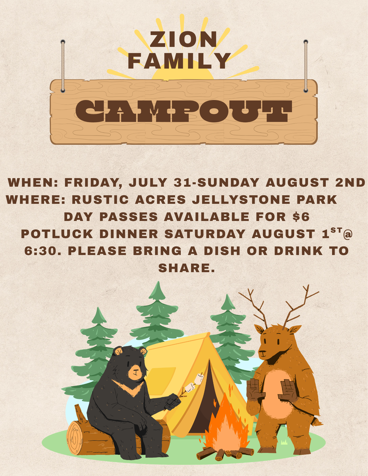 Join Us for the Zion Family Campout Weekend