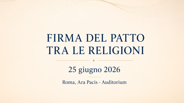 Il 25 giugno a Roma la firma del Patto tra le religioni