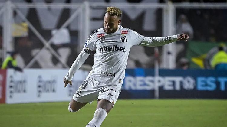 Neymar contra o San Lorenzo. Foto: Marcelo Endelli/Getty Images