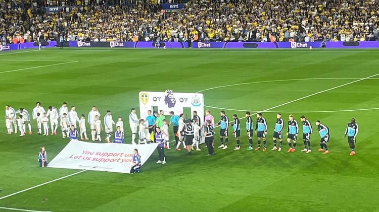 Leeds v Newcastle Line Ups Elland Road