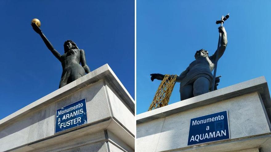 Neptuno y Venus del Puerto se convierten en 'Aramís Fuster' y 'Aquaman'