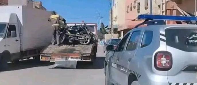 حجز عشرات الدراجات النارية المخالفة في حملة للدرك بالشماعية و رأس العين