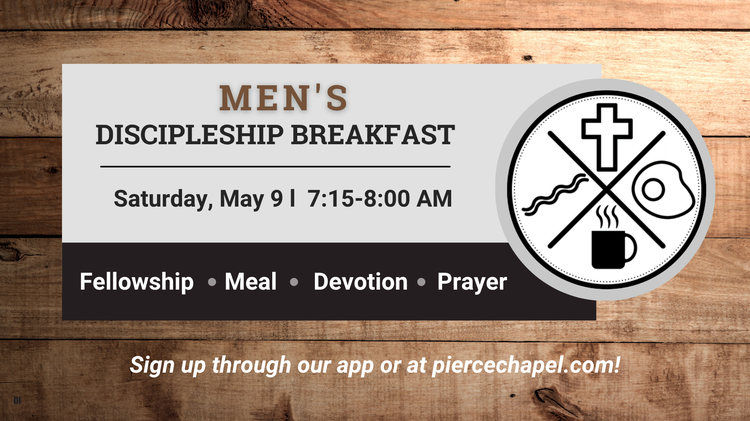 Men’s Discipleship Breakfast-May 9