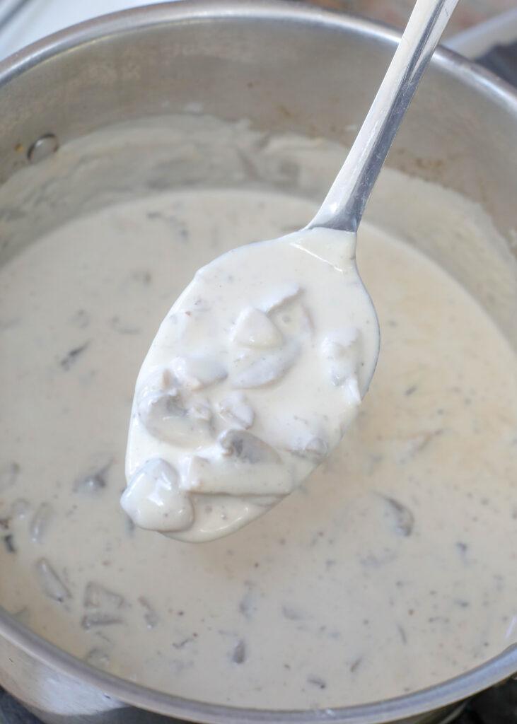 The perfect sauce for green bean casserole.