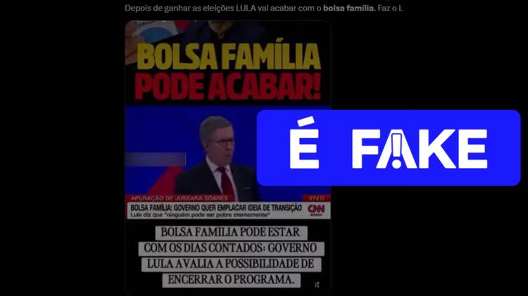 É #FAKE que reportagem mostrou plano de Lula para encerrar Bolsa Família após 2º turno; vídeo de 2025 citou mudanças no programa