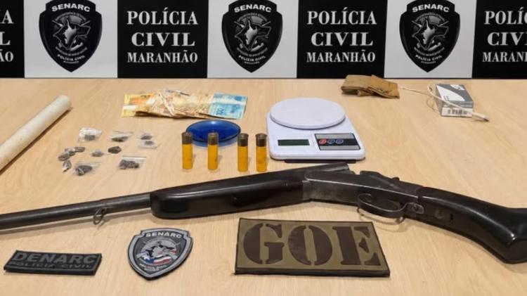 Polícia apreende drogas, espingarda e 32 munições em Timon e Parnarama, no MA